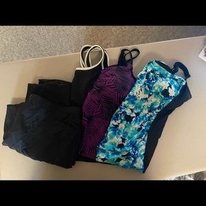 Swimsuit Separates 3 Tankinis w/2 shorts